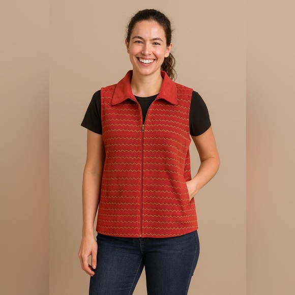 NWT Alfred Dunner Santa Fe Vest Size 12 - Picture 1 of 11